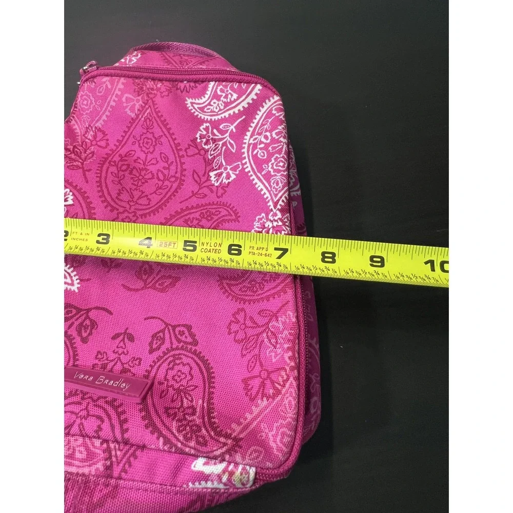 Vera‎ Bradley Pink Paisley Cosmetic Toiletry Travel Organizer Bag Case